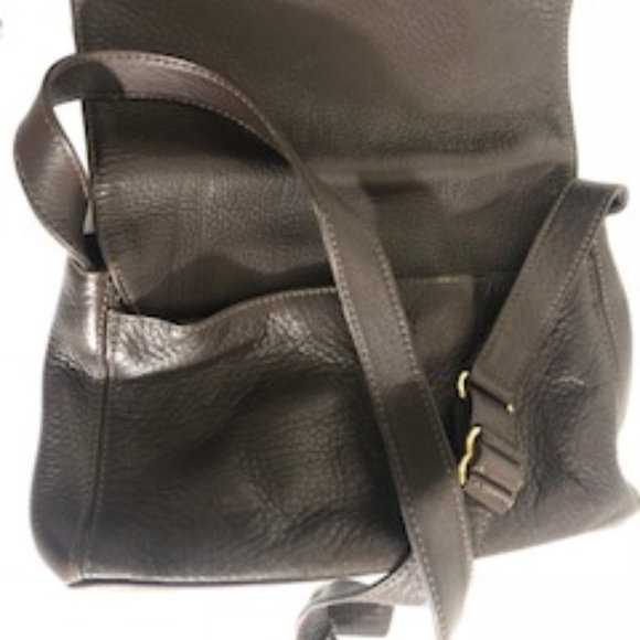 BROWN PEBBLE LEATHER COACH BAG - Picture 3 of 9